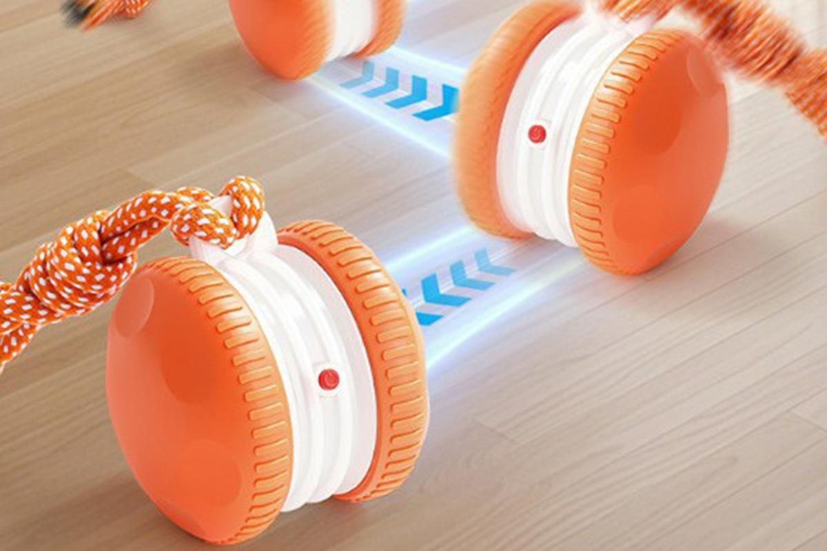 Interactive Pet Rolling Ball Toy Rechargeable Automatic Play Ball for Cats and Dogs - Orange V1263-JX-6257-1