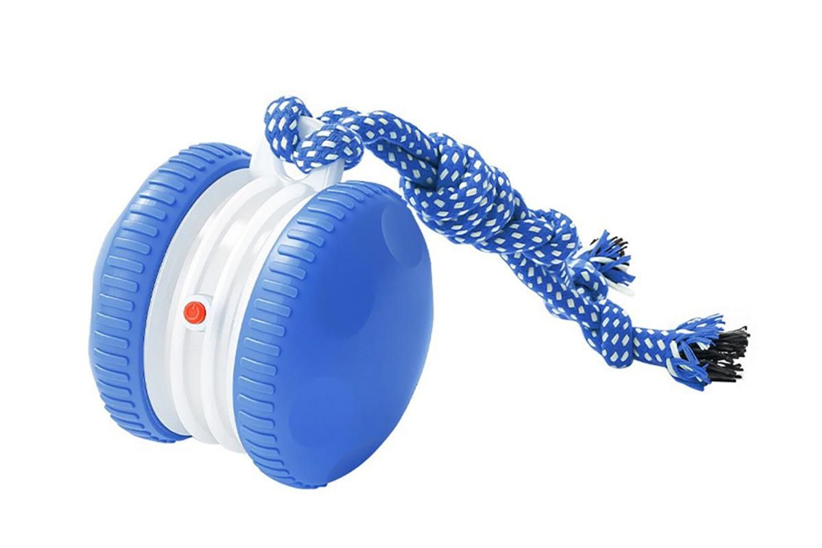 Interactive Pet Rolling Ball Toy Rechargeable Automatic Play Ball for Cats and Dogs - Blue V1263-JX-6257-2