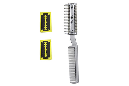 Two Sided Pet Grooming Comb with Razor for Dog Cat Fur Trimming and Thinning V1263-JX-6258