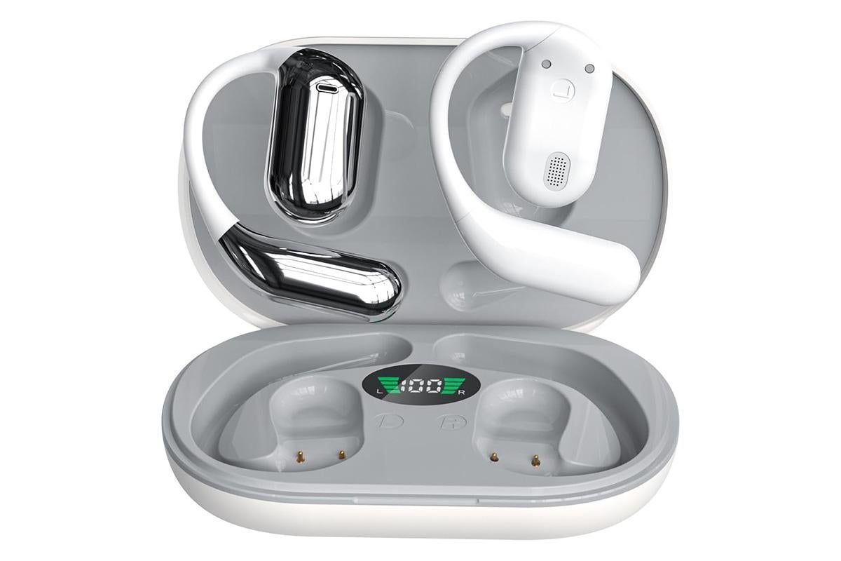 Real-Time AI Translation Earbuds Wireless Headphones for Travel Meetings Learning - White V1263-JX-6259-3
