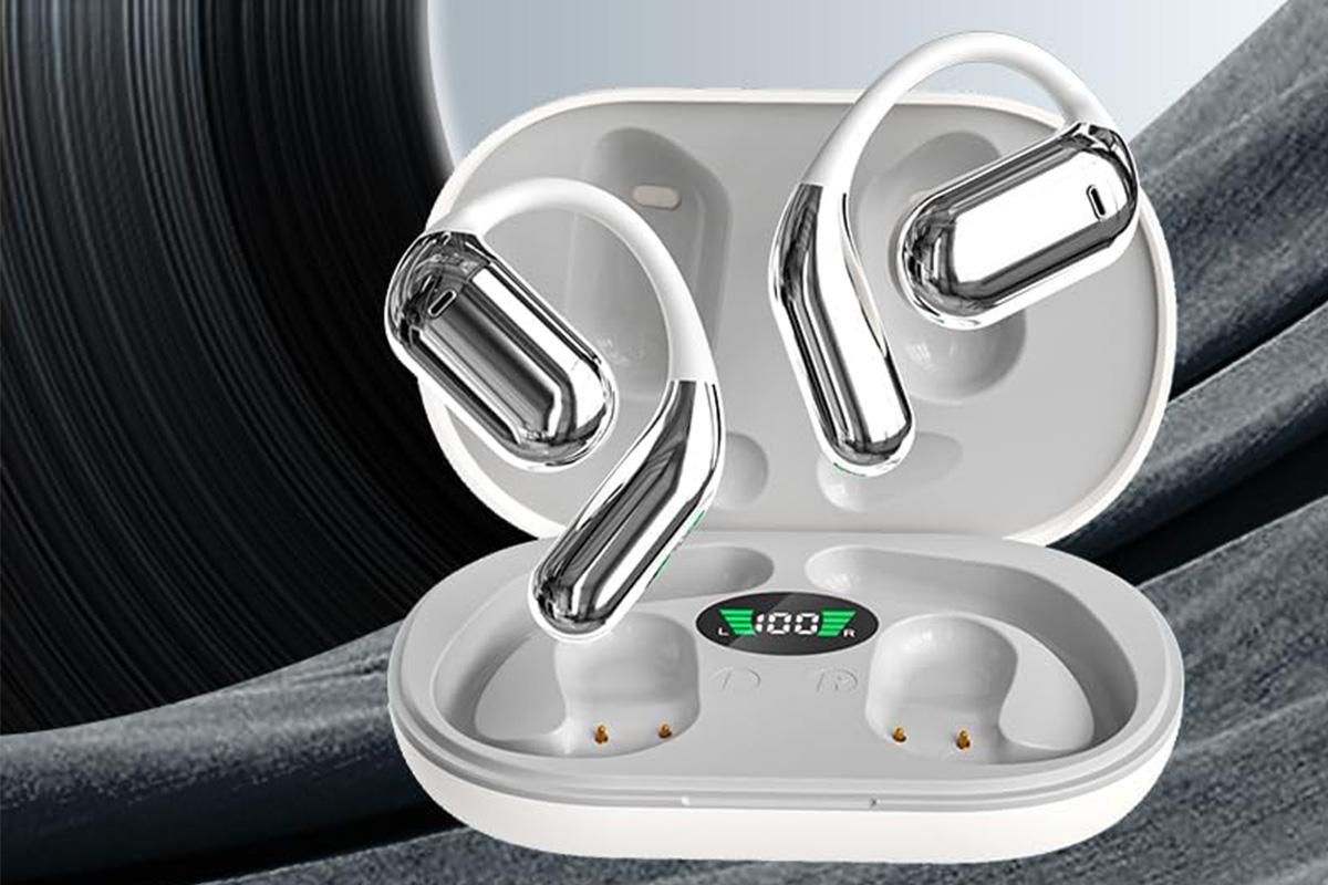 Real-Time AI Translation Earbuds Wireless Headphones for Travel Meetings Learning - White V1263-JX-6259-3