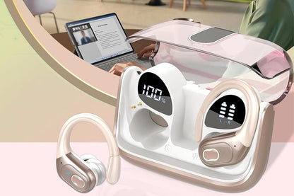 Wireless Bluetooth 5.4 Headphone Over Ear Bud IPX5 Waterproof Earphone for Sport Running - Rose Gold V1263-JX-6260-1