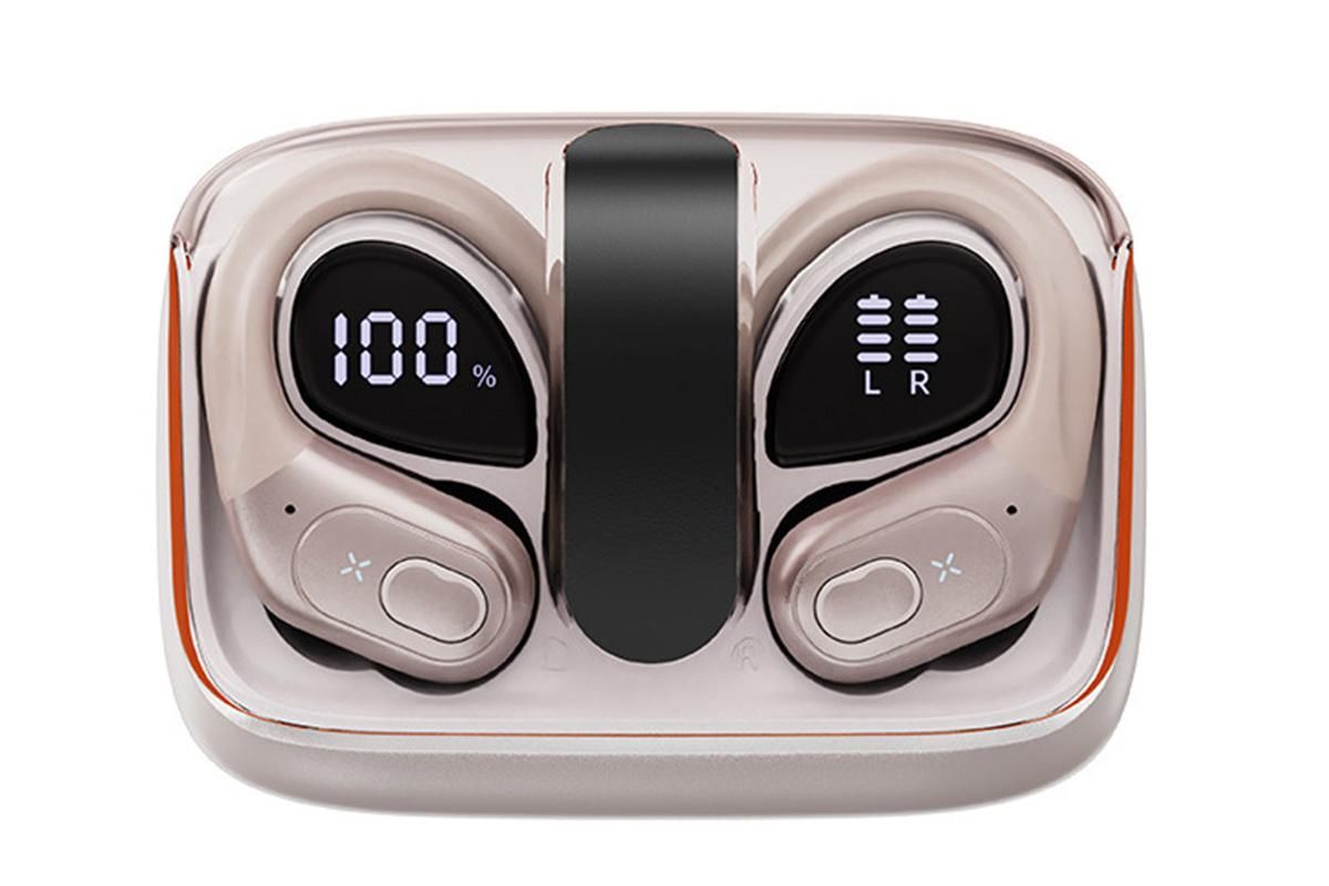 Wireless Bluetooth 5.4 Headphone Over Ear Bud IPX5 Waterproof Earphone for Sport Running - Black V1263-JX-6260-2