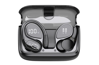 Wireless Bluetooth 5.4 Headphone Over Ear Bud IPX5 Waterproof Earphone for Sport Running - Black V1263-JX-6260-2