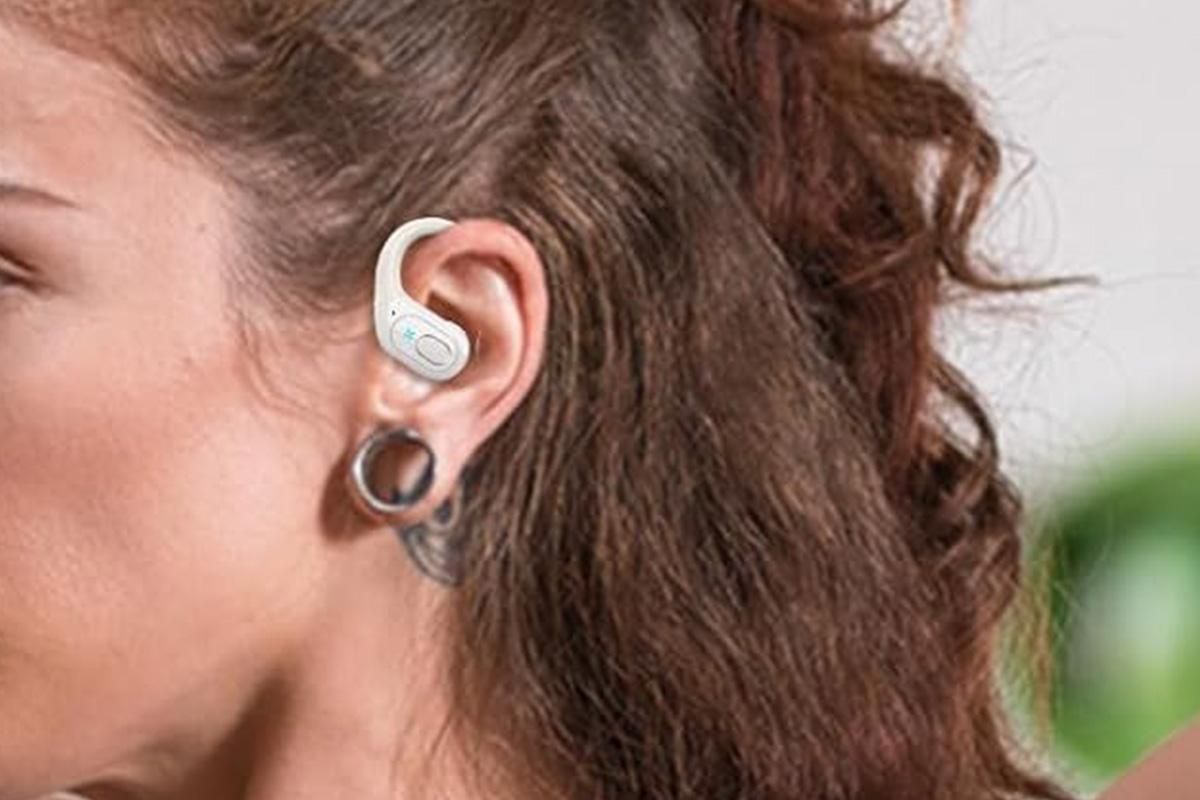 Wireless Bluetooth 5.4 Headphone Over Ear Bud IPX5 Waterproof Earphone for Sport Running - White V1263-JX-6260-3