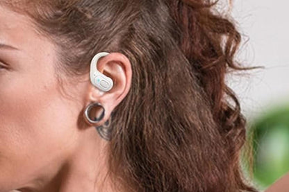 Wireless Bluetooth 5.4 Headphone Over Ear Bud IPX5 Waterproof Earphone for Sport Running - White V1263-JX-6260-3