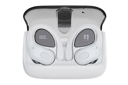 Wireless Bluetooth 5.4 Headphone Over Ear Bud IPX5 Waterproof Earphone for Sport Running - White V1263-JX-6260-3