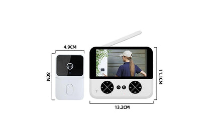 Wireless Doorbell Camera Video Door Bell Smart Intercom Security Phone Camera Indoor Outdoor - Black V1263-JX-6262-2