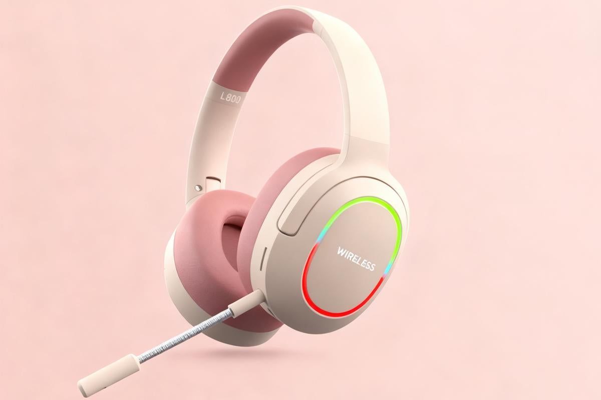 Wireless Gaming Headset Headphone with Microphone Volume - Pink V1263-JX-6269-1