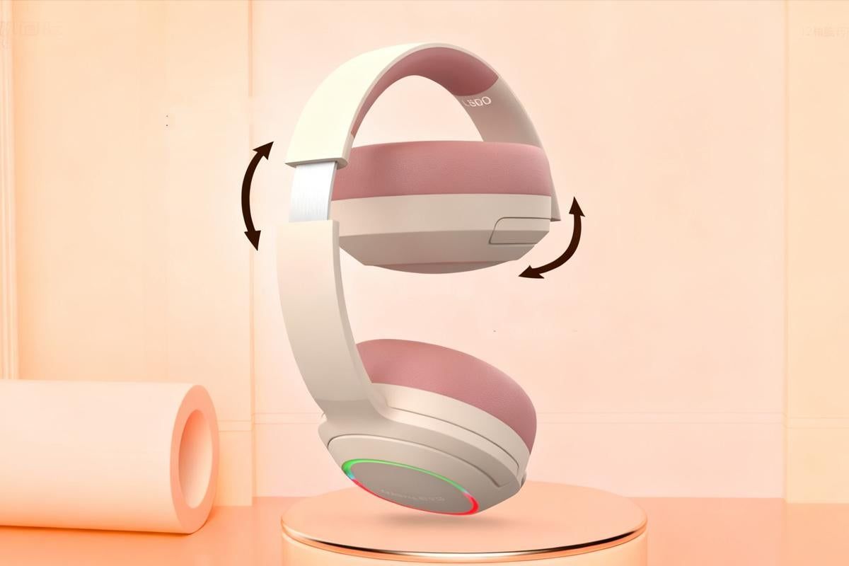 Wireless Gaming Headset Headphone with Microphone Volume - Pink V1263-JX-6269-1