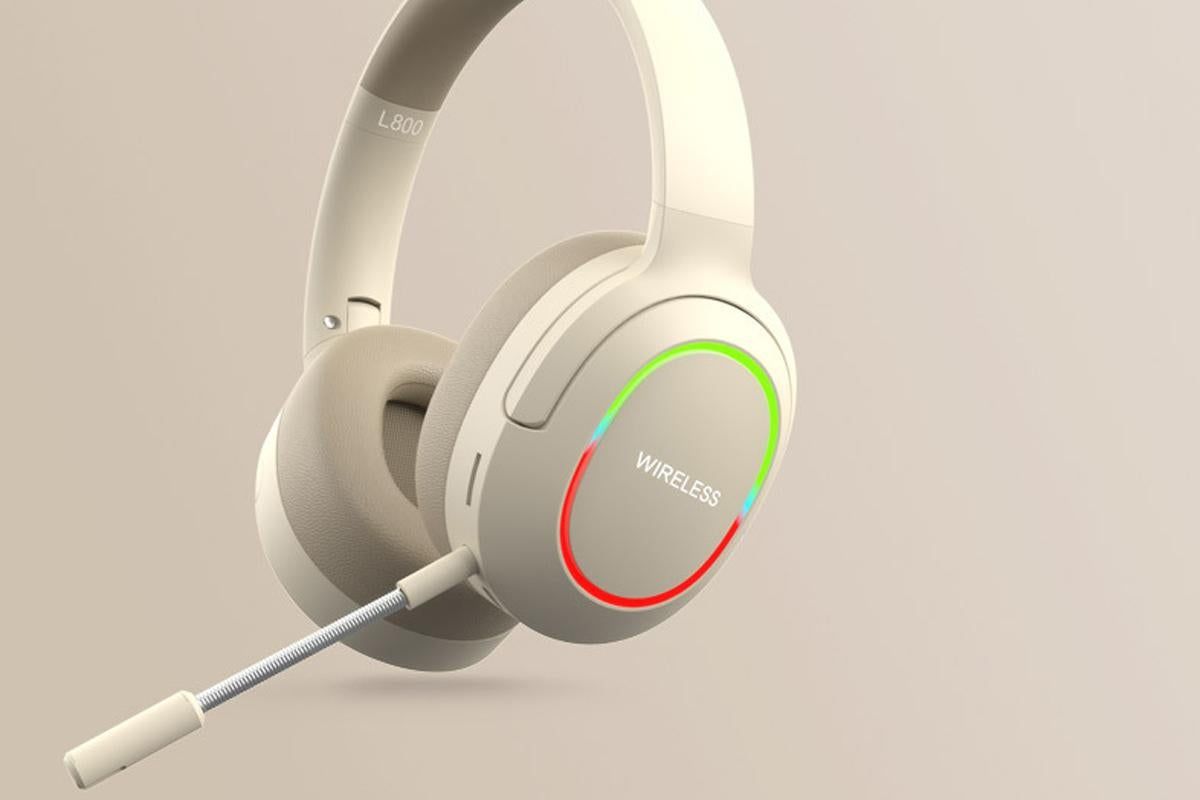 Wireless Gaming Headset Headphone with Microphone Volume - Khaki V1263-JX-6269-3