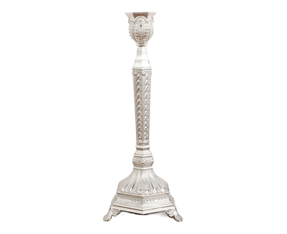 Glossy Candlestick Holder-Silver Short V1263-JX-627