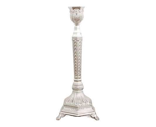 Glossy Candlestick Holder-Silver Short V1263-JX-627
