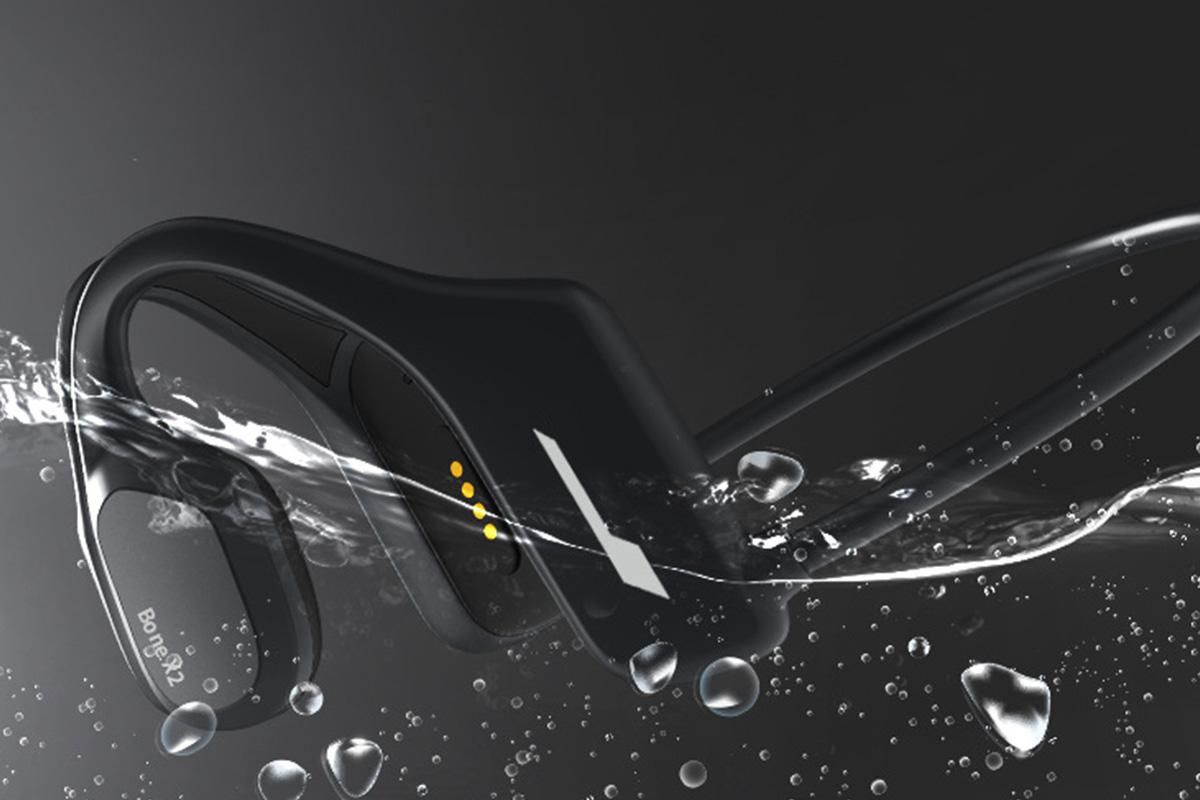 Bone Conduction Headphones Bluetooth Waterproof Sports Headset for Running Cycling Walking - Black V1263-JX-6272-2