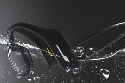 Bone Conduction Headphones Bluetooth Waterproof Sports Headset for Running Cycling Walking - Black V1263-JX-6272-2