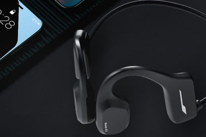 Bone Conduction Headphones Bluetooth Waterproof Sports Headset for Running Cycling Walking - Black V1263-JX-6272-2