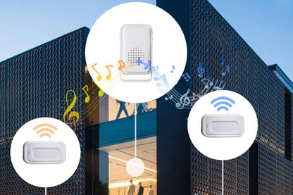 Wireless Motion Sensor Doorbell Door Chime Alarm Indoor for Business Caregiver Reminder V1263-JX-6273