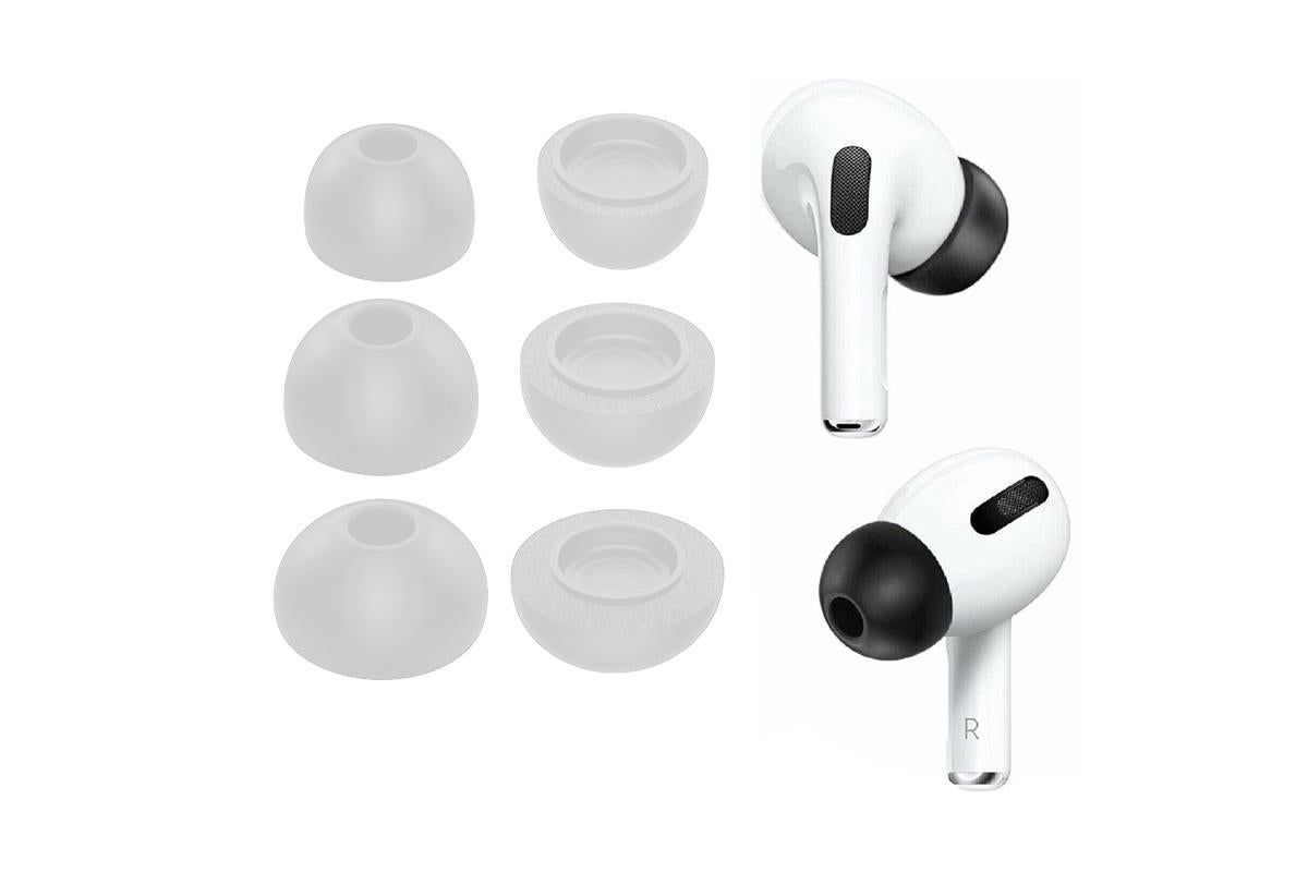 Replacement Ear Tips for AirPods Pro Memory Foam Ear Buds Anti-Slip Eartips with Portable Storage Box -Gray V1263-JX-6275