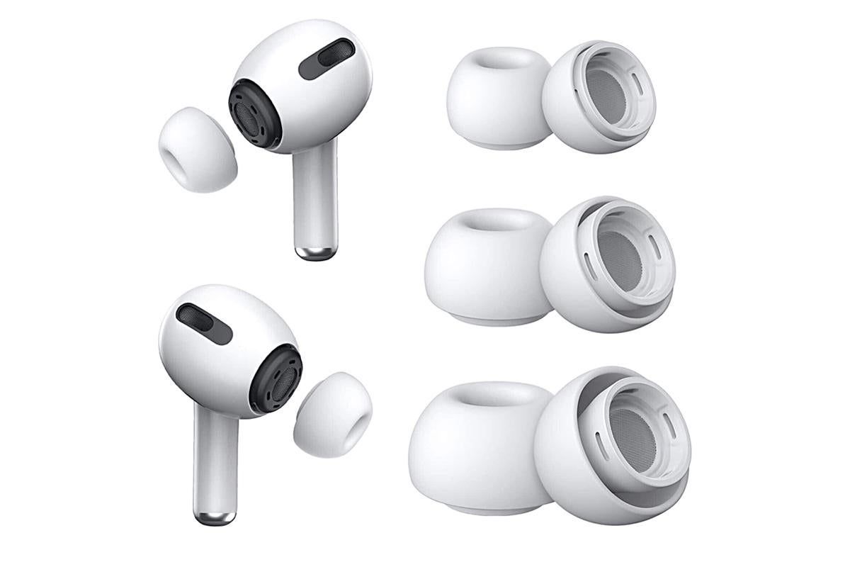 Replacement Ear Tips for AirPods Pro Memory Foam Ear Buds Anti-Slip Eartips with Portable Storage Box -Gray V1263-JX-6275
