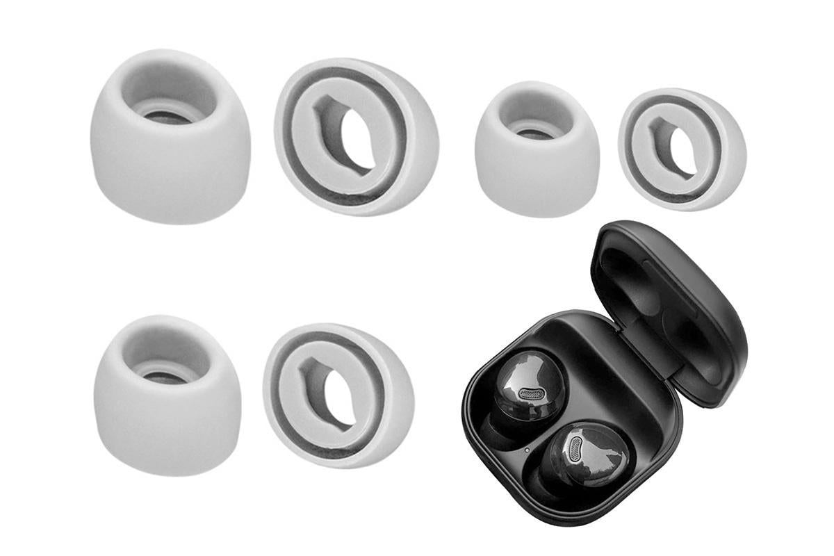 3-Pair Silicone Replacement Ear Tips for Samsung Galaxy Buds Pro - Light Grey V1263-JX-6278-1