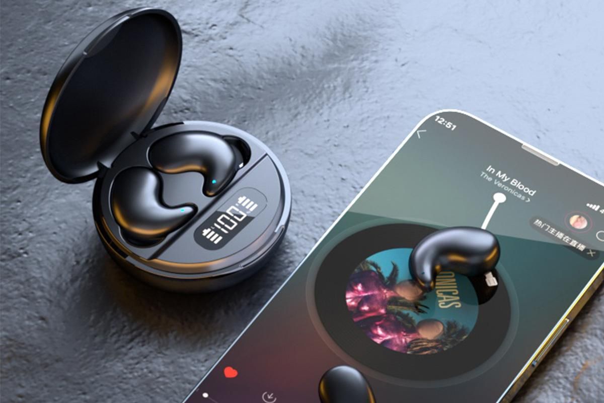 Invisible Sleep Wireless Earbuds Bluetooth 5.3 In-Ear Headphones for Side Sleeping V1263-JX-6279