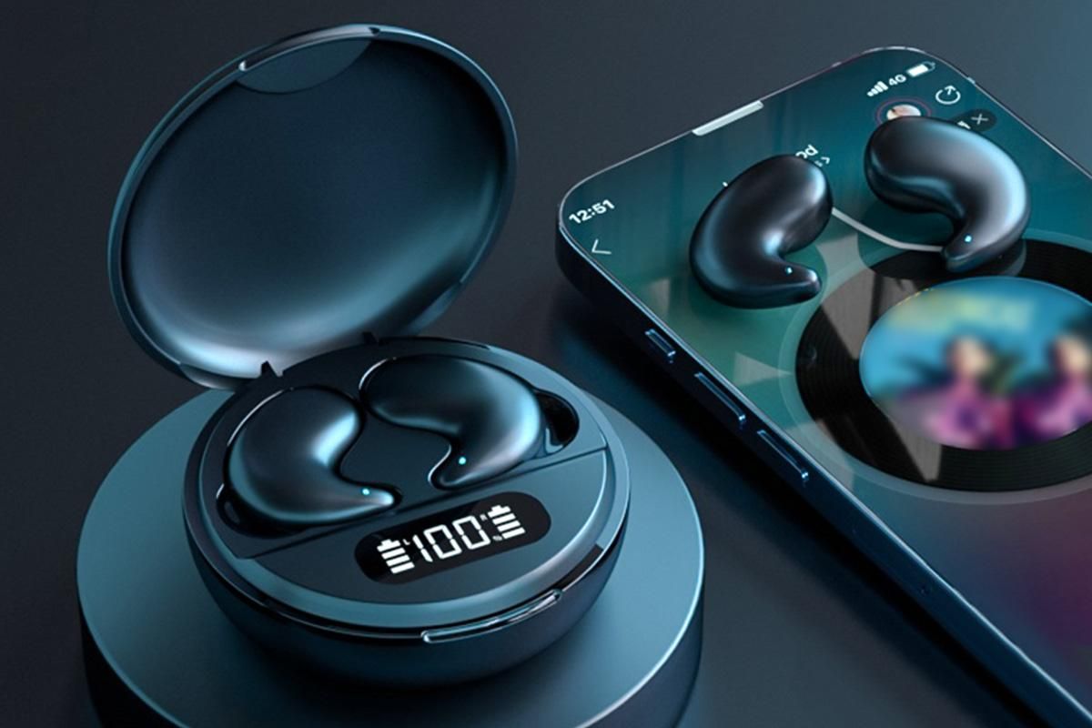 Invisible Sleep Wireless Earbuds Bluetooth 5.3 In-Ear Headphones for Side Sleeping V1263-JX-6279