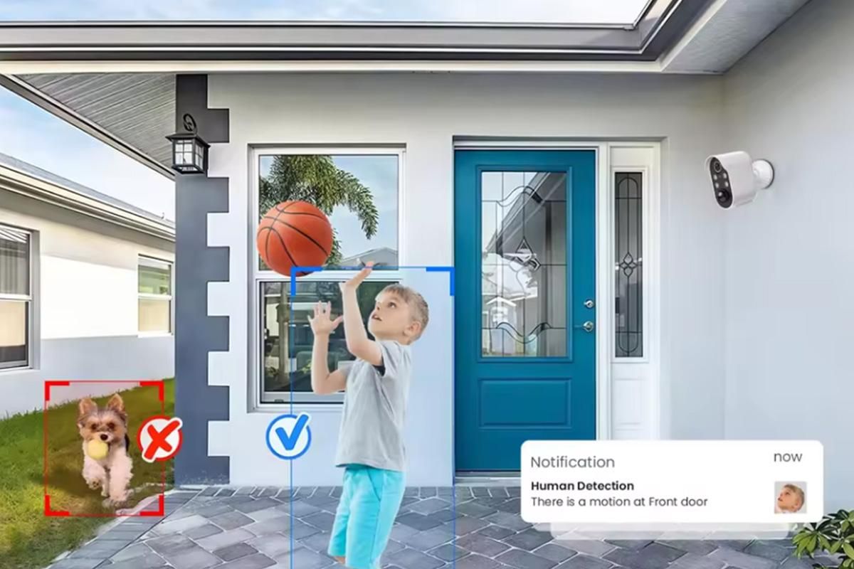 Security Cameras Wireless Outdoor Home Indoor Camera with Color Night Vision Motion Detection -White V1263-JX-6284-2