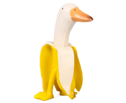 Duck Resin Statue Banana Duck Shape Unique Design Waterproof Duck Gardening Decoration for Outdoor V1263-JX-629