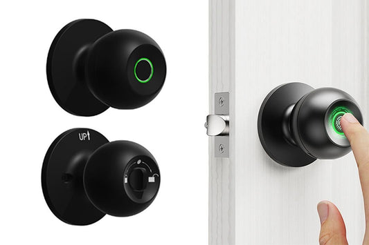 Fingerprint Door Lock Smart Fingerprint Door Knob with Lock Biometric Door Lock with App Control & Key V1263-JX-6292