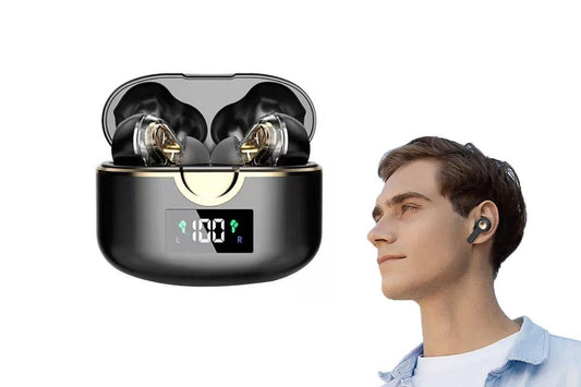 Wireless Earbuds Bluetooth Headphones Wireless Charging Case LED Display Over Ear Buds Mini Wireless Earbuds V1263-JX-6297