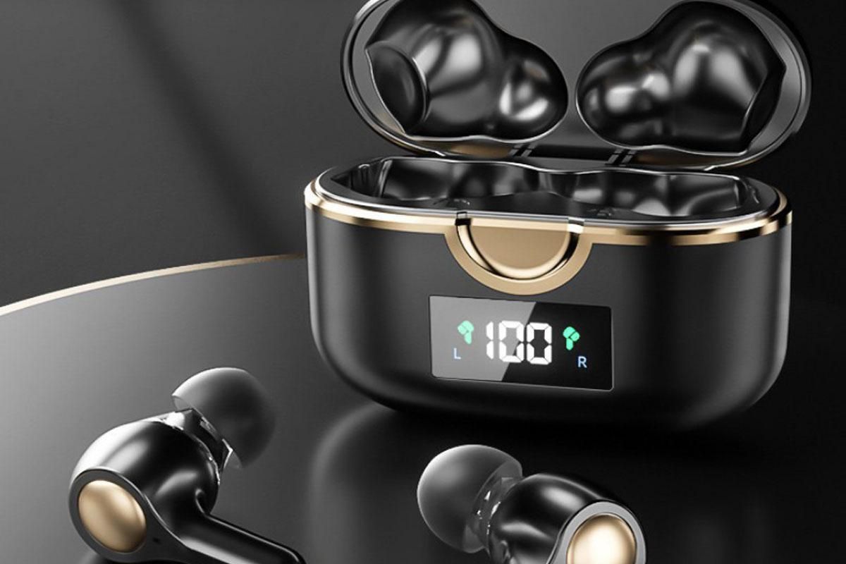 Wireless Earbuds Bluetooth Headphones Wireless Charging Case LED Display Over Ear Buds Mini Wireless Earbuds V1263-JX-6297