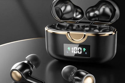 Wireless Earbuds Bluetooth Headphones Wireless Charging Case LED Display Over Ear Buds Mini Wireless Earbuds V1263-JX-6297