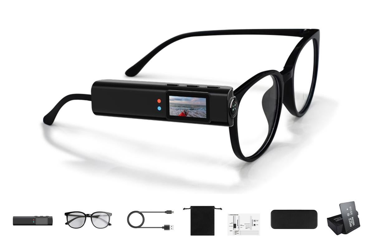 2.7K HD Glasses Camera WiFi Mini Sports Eyewear Camera DV Camcorder - Black V1263-JX-6298