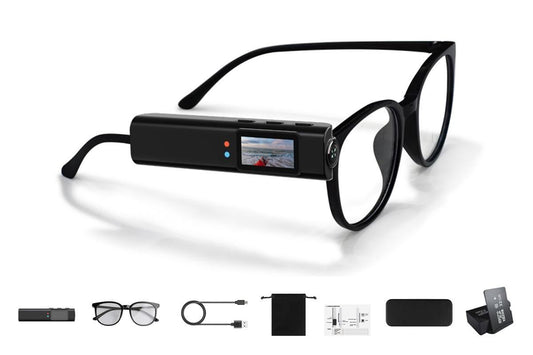 2.7K HD Glasses Camera WiFi Mini Sports Eyewear Camera DV Camcorder - Black V1263-JX-6298