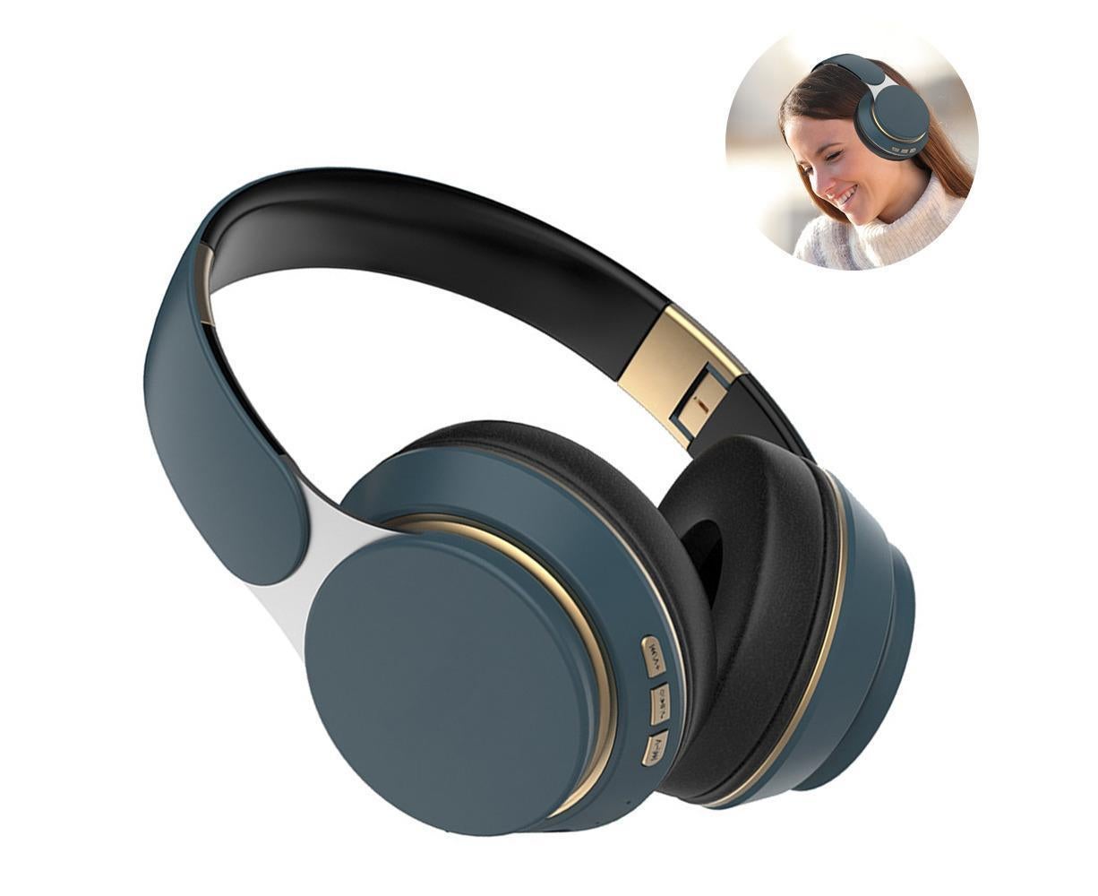 Wireless Headphones - Foldable Stereo - Bluetooth Over Ear Headset with Mic for Sports/Computer V1263-JX-63