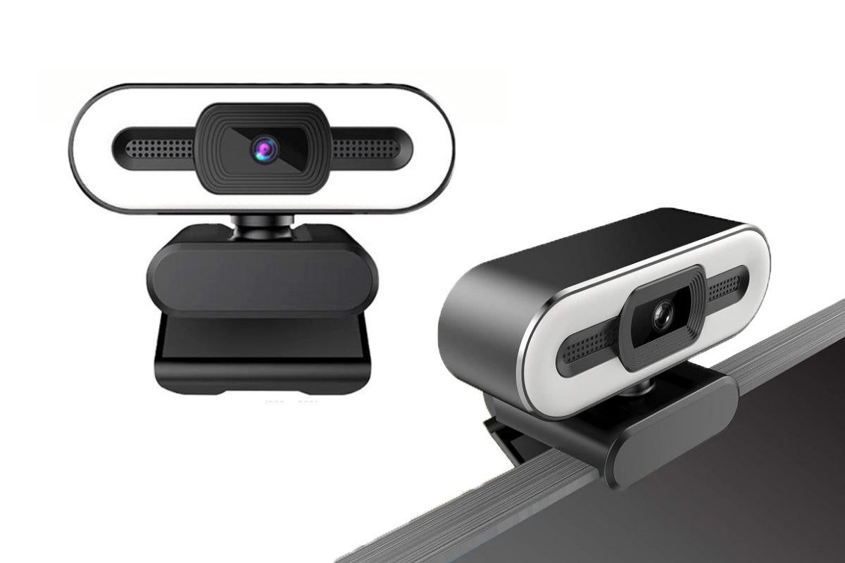 4K Webcam for PC with Light Computer Camera with Built-in Microphone Plug & Play USB Webcam V1263-JX-6303