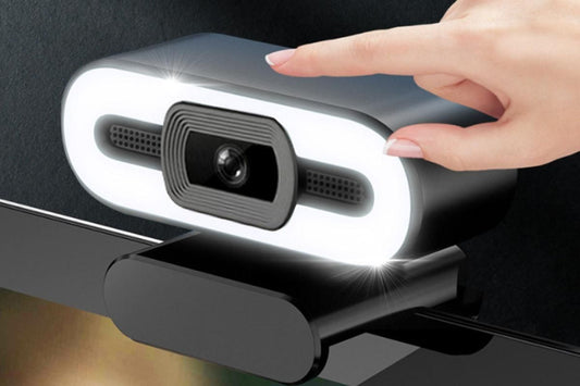 4K Webcam for PC with Light Computer Camera with Built-in Microphone Plug & Play USB Webcam V1263-JX-6303