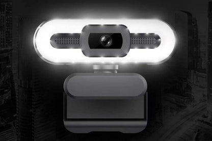 4K Webcam for PC with Light Computer Camera with Built-in Microphone Plug & Play USB Webcam V1263-JX-6303