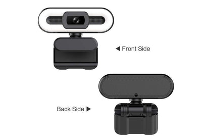 4K Webcam for PC with Light Computer Camera with Built-in Microphone Plug & Play USB Webcam V1263-JX-6303