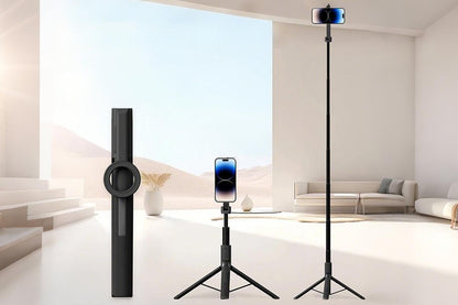 Selfie Stick Tripod 360-degree Rotatable Tripod for iPhone Android - Black V1263-JX-6304-1