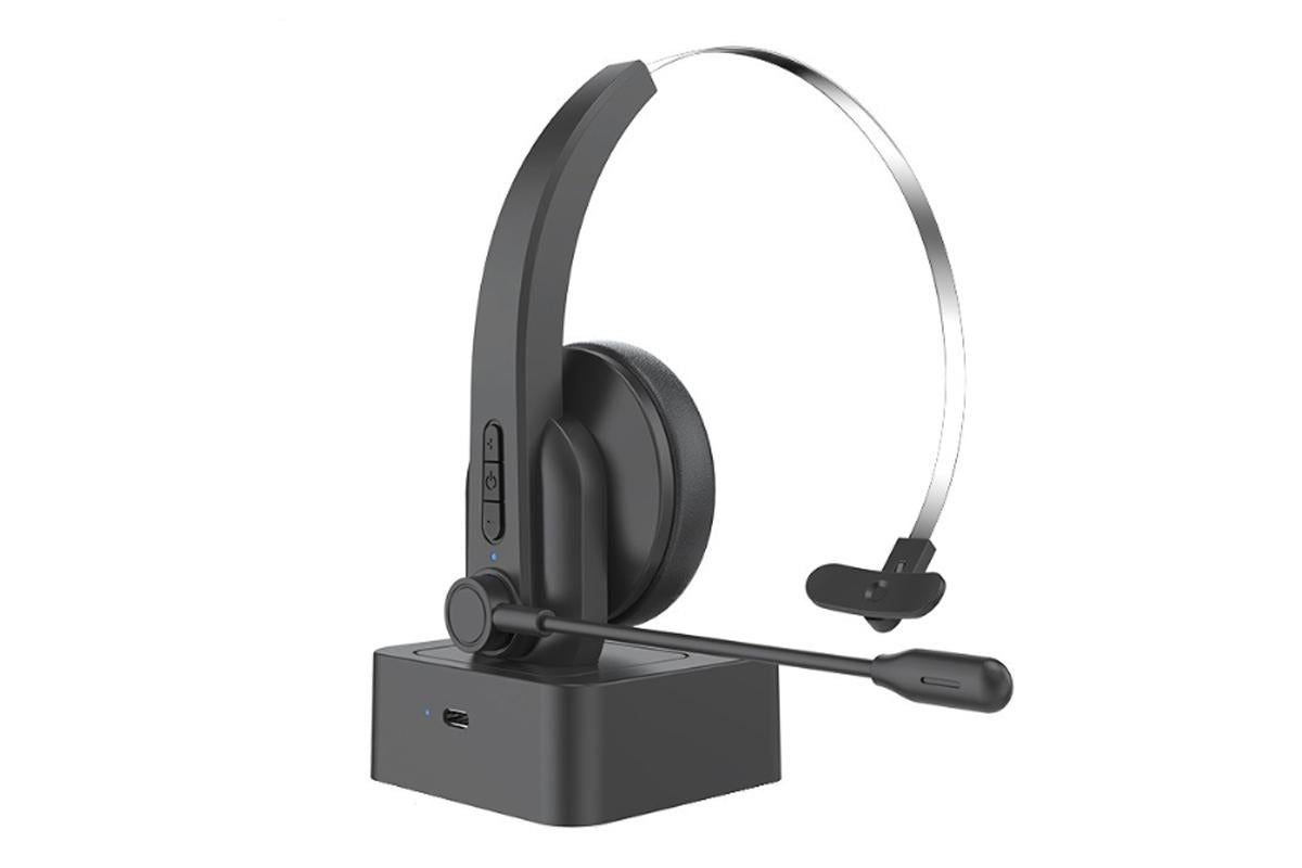 Wireless Headset with Mic for Work Bluetooth Headsets with Dual Noise Cancelling Microphone for V1263-JX-6306