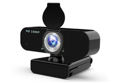 Full HD 1080P Webcam with Built-in Mic Wide Angle Auto Focus Privacy Cover for PC/Laptop Plug and Play USB V1263-JX-6309