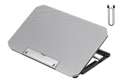 Laptop Cooling Pad Adjustable Height Cooling Stand with Adjustable Height 2 USB Ports Dual Turbine Fans - V1263-JX-6310