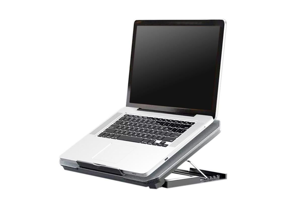 Laptop Cooling Pad Adjustable Height Cooling Stand with Adjustable Height 2 USB Ports Dual Turbine Fans - V1263-JX-6310
