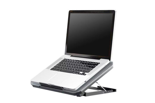 Laptop Cooling Pad Adjustable Height Cooling Stand with Adjustable Height 2 USB Ports Dual Turbine Fans - V1263-JX-6310