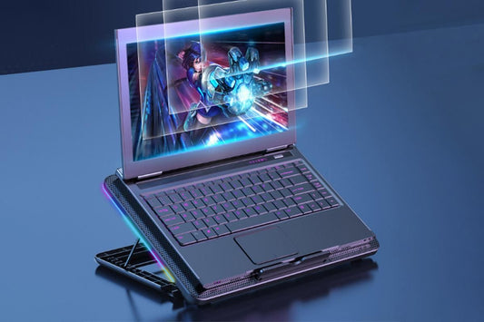 Portable Gaming Laptop Cooling Pad 6 Powerful Fan Table Stand Cooler with Phone Holder V1263-JX-6313