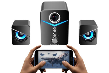 Audio Desktop Wired Desktop Laptop Speaker Bluetooth Speakers LED Surround Sound System V1263-JX-6314