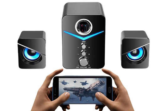 Audio Desktop Wired Desktop Laptop Speaker Bluetooth Speakers LED Surround Sound System V1263-JX-6314