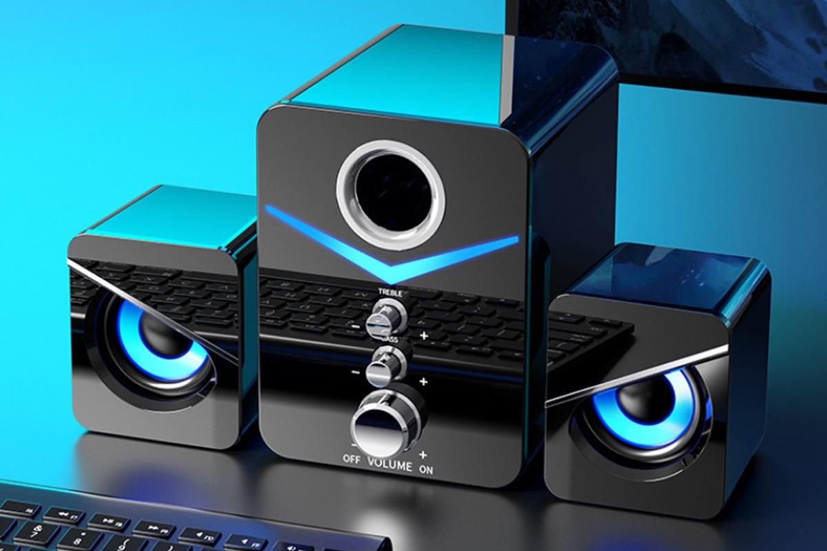 Audio Desktop Wired Desktop Laptop Speaker Bluetooth Speakers LED Surround Sound System V1263-JX-6314