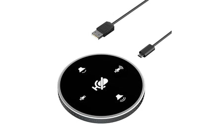 USB Conference Microphone Speech Mic 360 degrees Voice Pickup - Black V1263-JX-6317